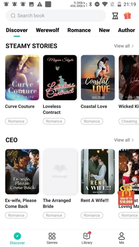 Hinovel for Android: A Vast Library of Romance and Fantasy