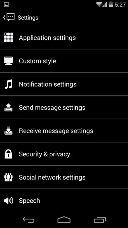 Handcent SMS Skin(Darkness) for Android - Customize Messaging