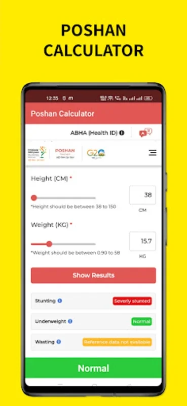 Poshan Calculator for Android - Accurate Health Assessment Tool