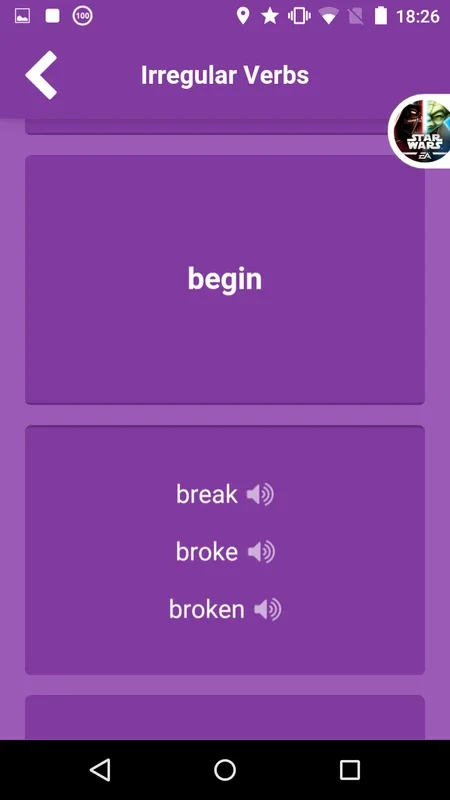 English Irregular Verbs for Android - Fun and Effective Learning