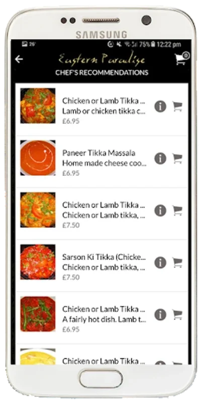 Eastern Paradise for Android - Authentic Indian Cuisine