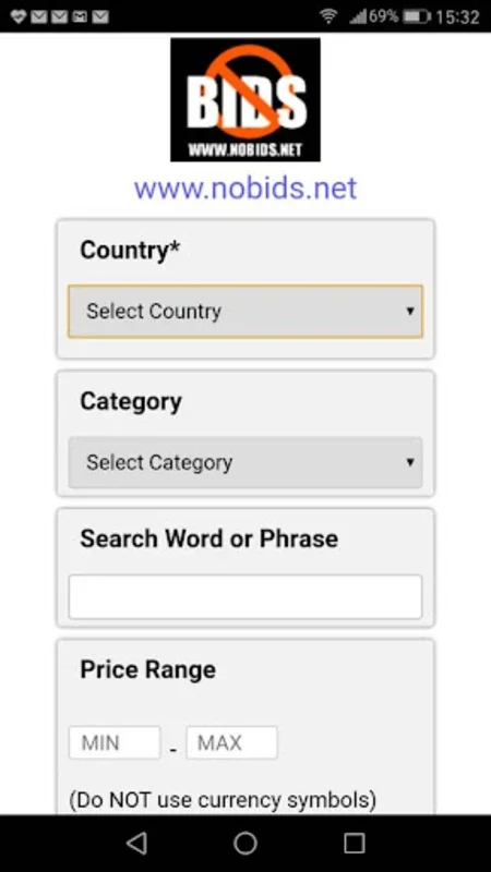 No Bids Search - Upate Availab for Android: Efficient Search