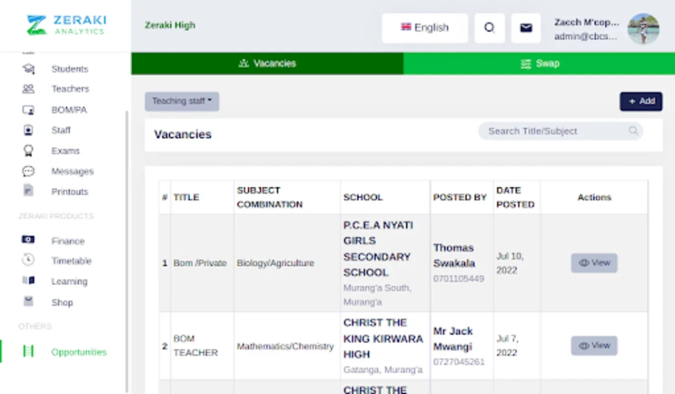 Zeraki Analytics for Android: Streamline Academic Data Analysis