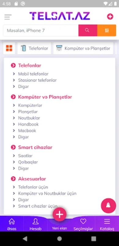 TelSat.Az — Mobil telefonların for Android: Seamless Digital Device Trading