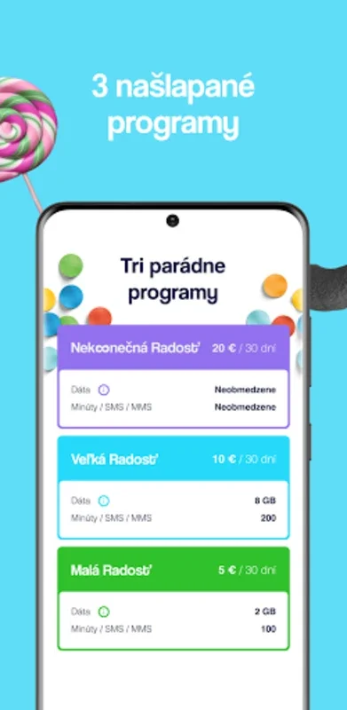 Radosť for Android - Simple & Flexible Mobile Plans