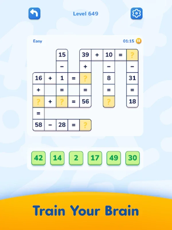 Math Crossword for Android: A Fun Math - Based Puzzle