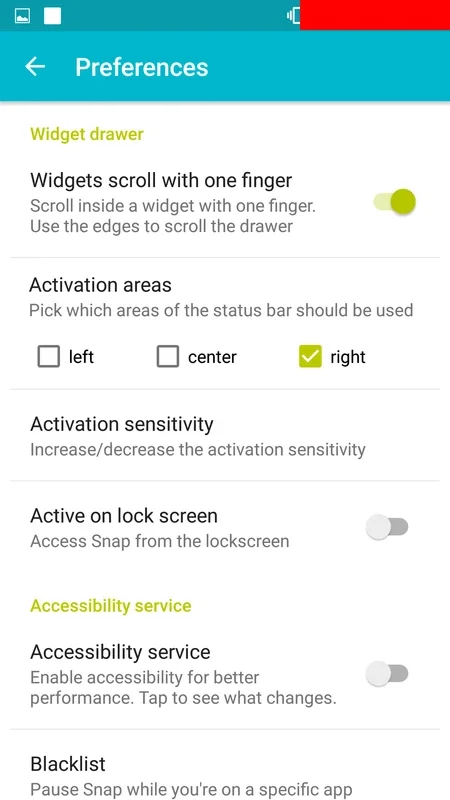 Snap Swipe Drawer for Android - Quick Widget Access