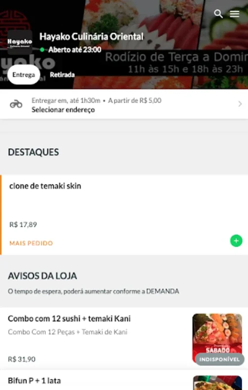 Hayako for Android - Enjoy Exquisite Meals Delivered