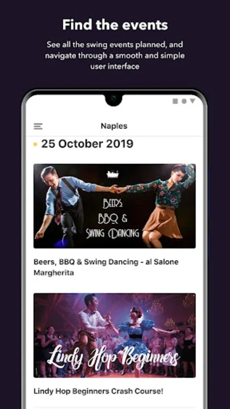 Swing Today for Android - Find Global Swing Dance Events