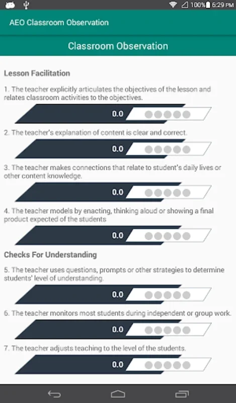 COT Classroom Observation for Android - Evaluate Teachers with Ease