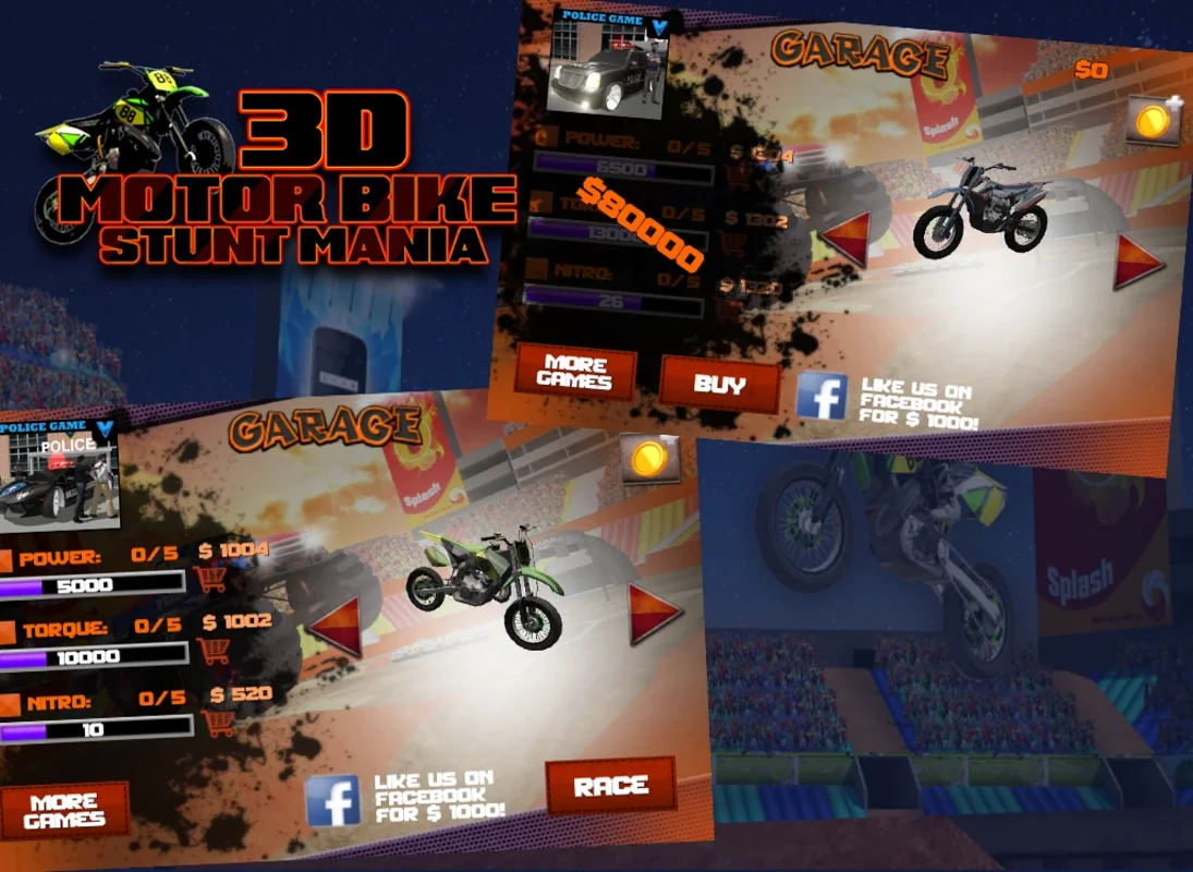 3d Motor Bike Stunt Mania for Android - Thrilling Stunt Races