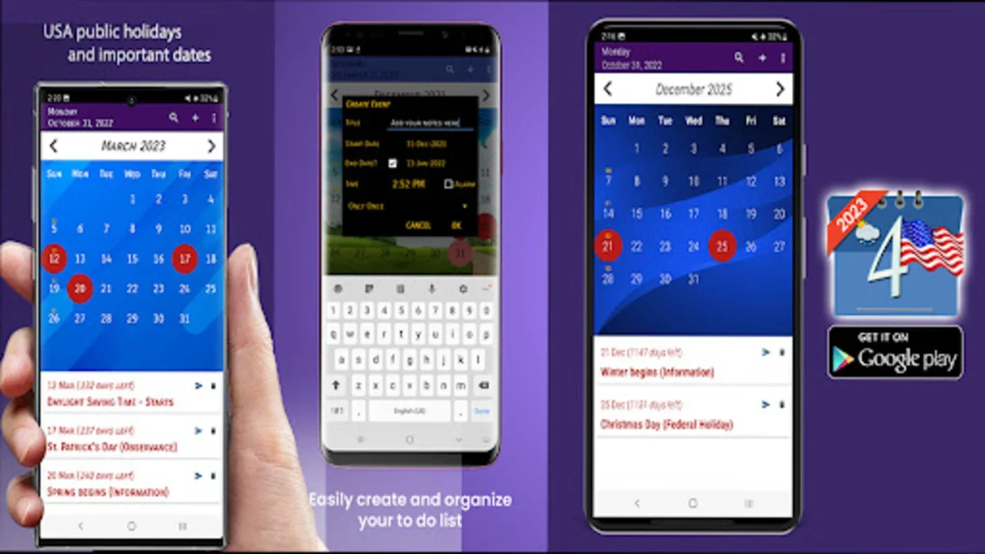 US Calendar with Holidays 2023 for Android - Stay Organized All Year