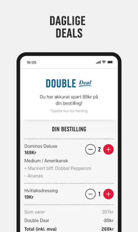 Dominos Pizza Norge for Android - Fast and Convenient Pizza Ordering