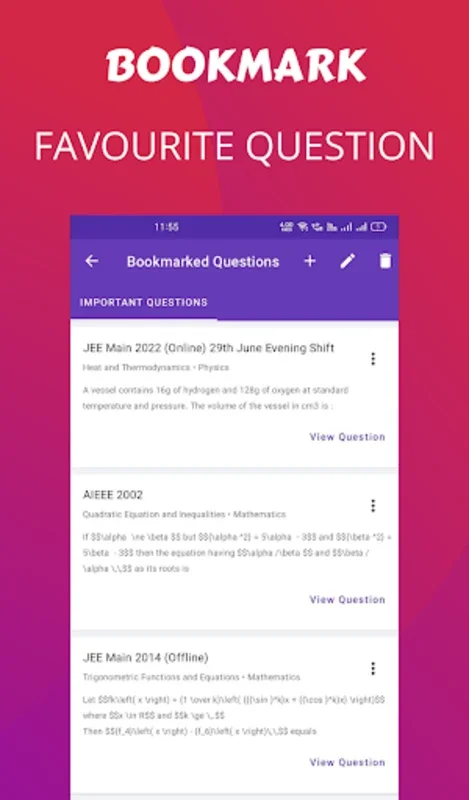 JEE Mains PYQ Questions for Android: Ideal for JEE Main Prep