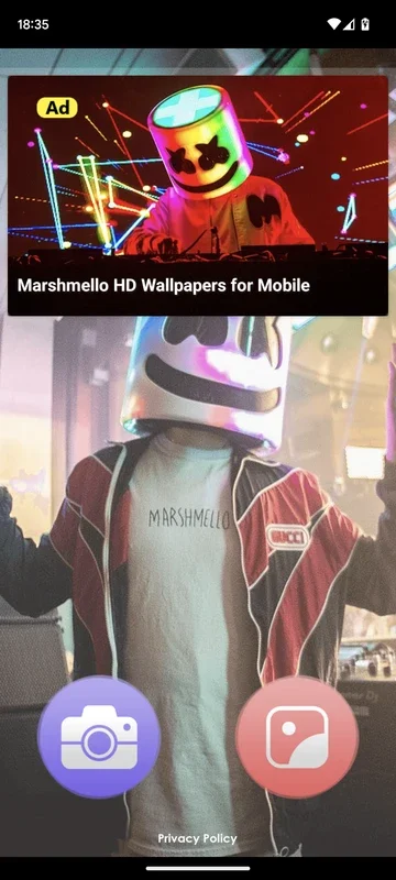 Marshmello Mask Photo Editor for Android - Add DJ's Mask to Photos