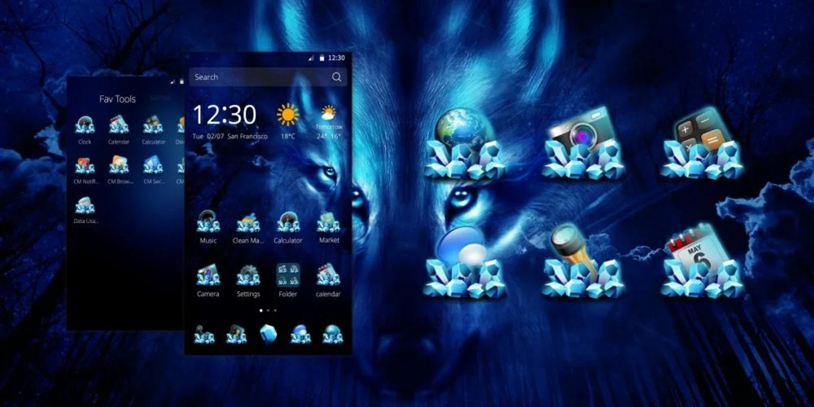 Wolf night for Android - Customize Your Device