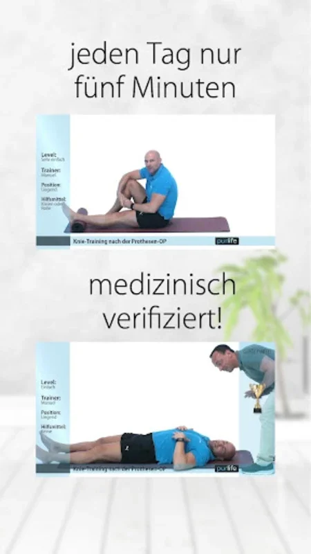 Knietraining nach Operation for Android - Efficient Knee Rehab