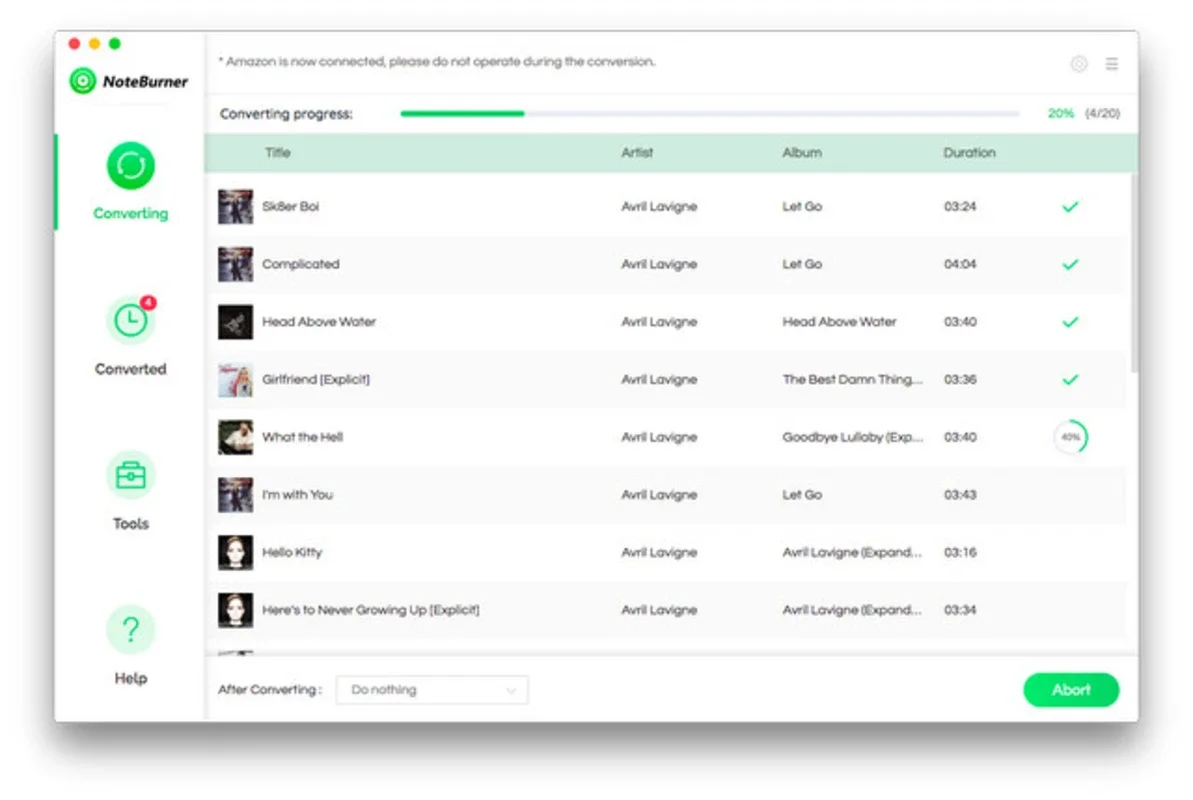 NoteBurner Amazon Music Converter for Mac - Effortless Music Conversion