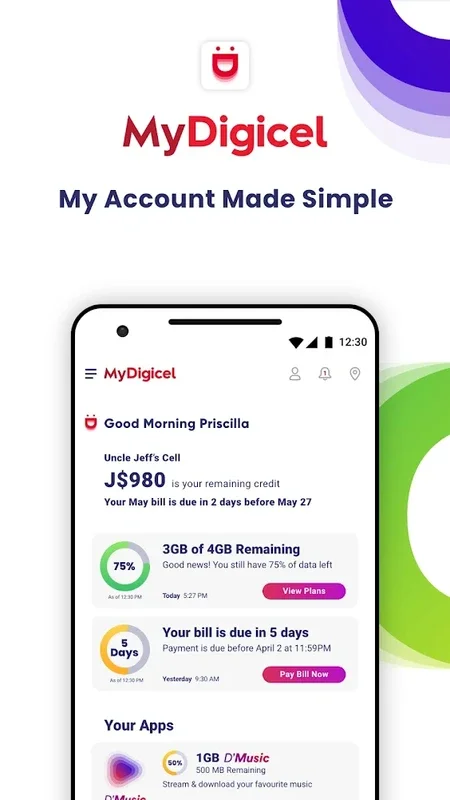 My Digicel for Android - Seamless Service Management