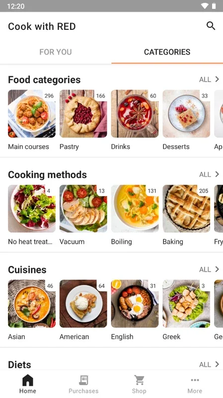 Cook with RED for Android: Diverse Recipes App