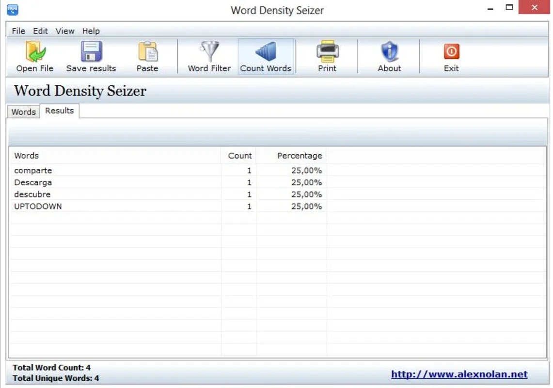 Word Density Seizer for Windows - Measure Word Count Easily