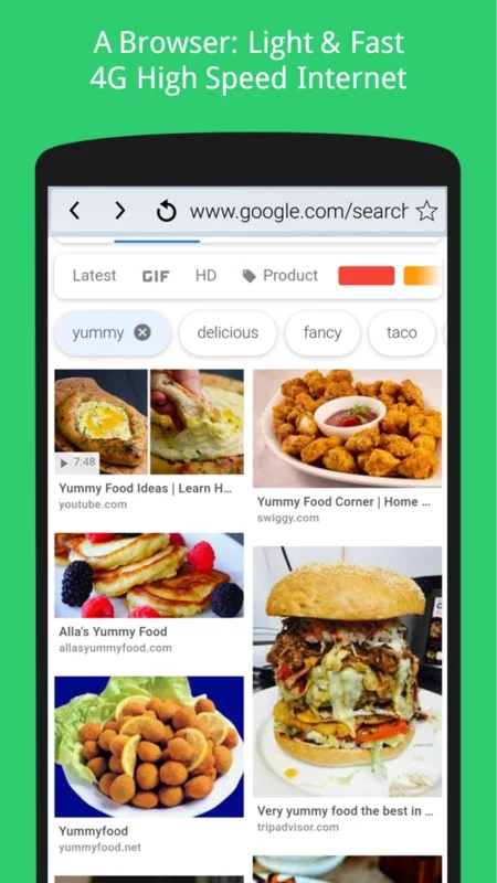 A Browser: Light & Useful for Android - 4G Fast Speed
