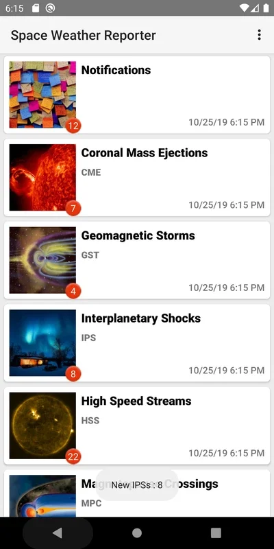 Space Weather Reporter for Android: Real-Time Updates