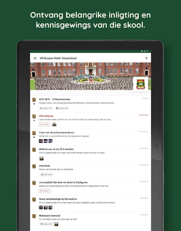 Afrikaanse Hoër Seunskool for Android - Stay Connected with School Updates