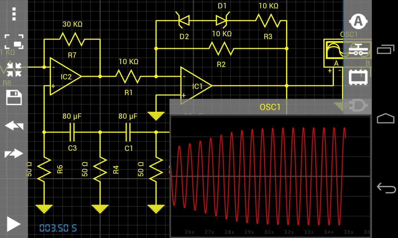 Droid Tesla for Android - Versatile Circuit Simulator