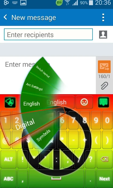 Peace Sign GO Keyboard Theme for Android: Enhance Your Typing