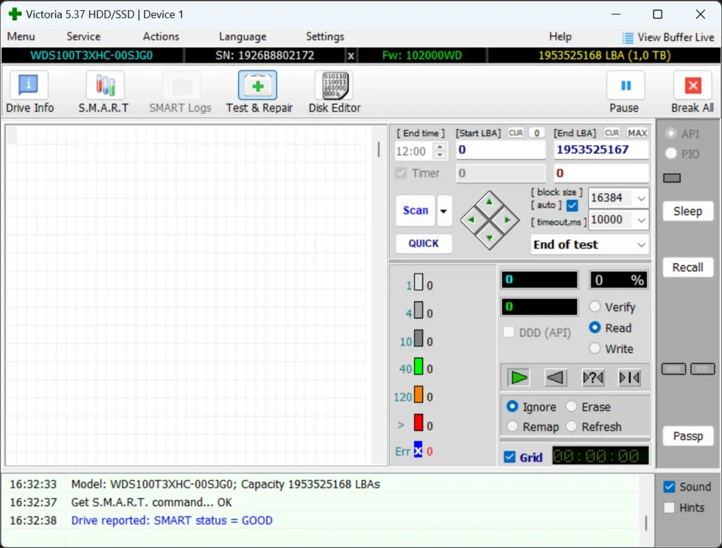 Victoria HDD/SSD for Windows - Comprehensive Storage Analysis