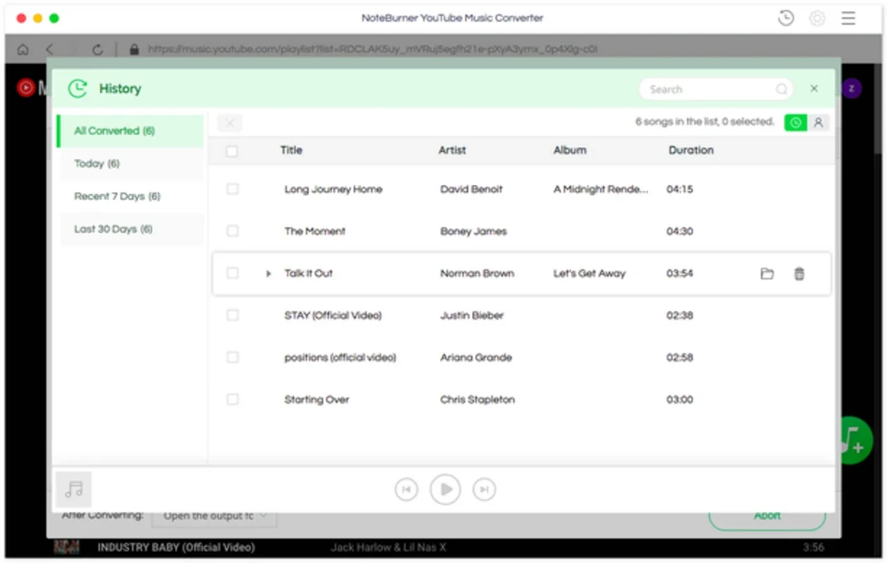 NoteBurner YouTube Music Converter for Mac - Convert Easily