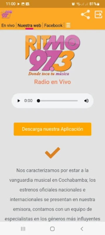 Radio Ritmo 97.3 for Android - Stream Global and Local Hits