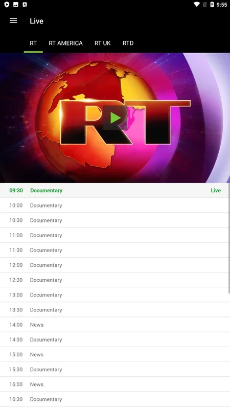 RT News for Android - Comprehensive News Source