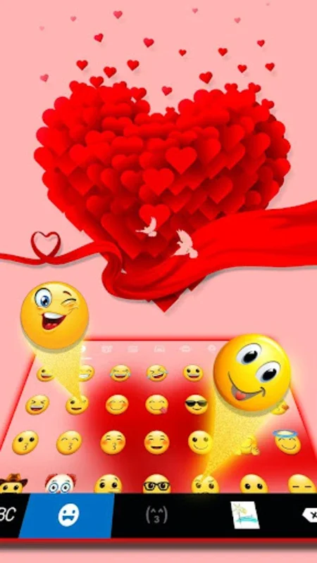 Valentine Red Hearts Theme for Android - Stylish Keyboard