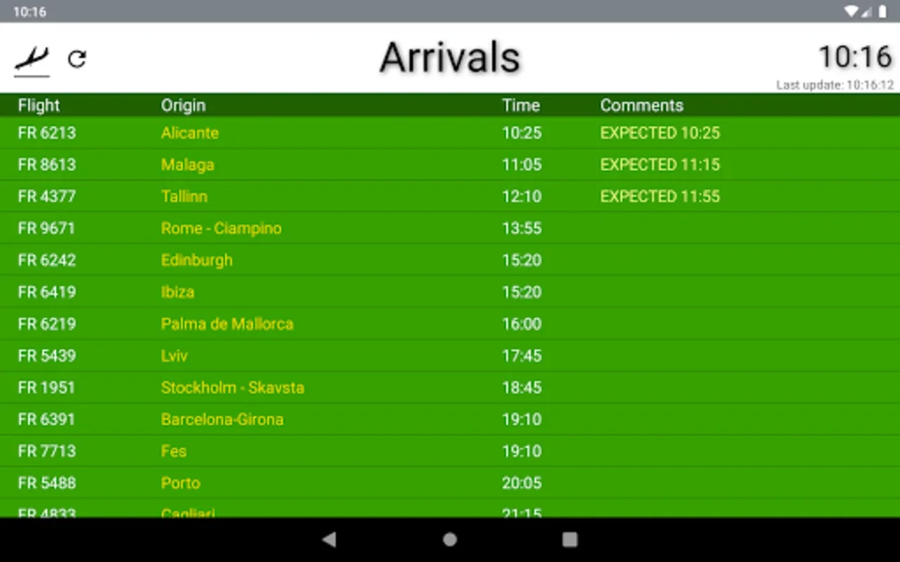 Airport Weeze Flight Info for Android - Real-Time Flight Updates