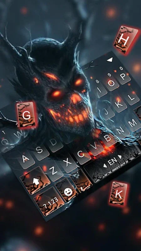 Burning Evil Demon Keyboard Th for Android - Stylish Typing