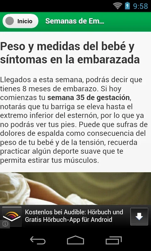 Semanas de Embarazo for Android: Weekly Pregnancy Insights