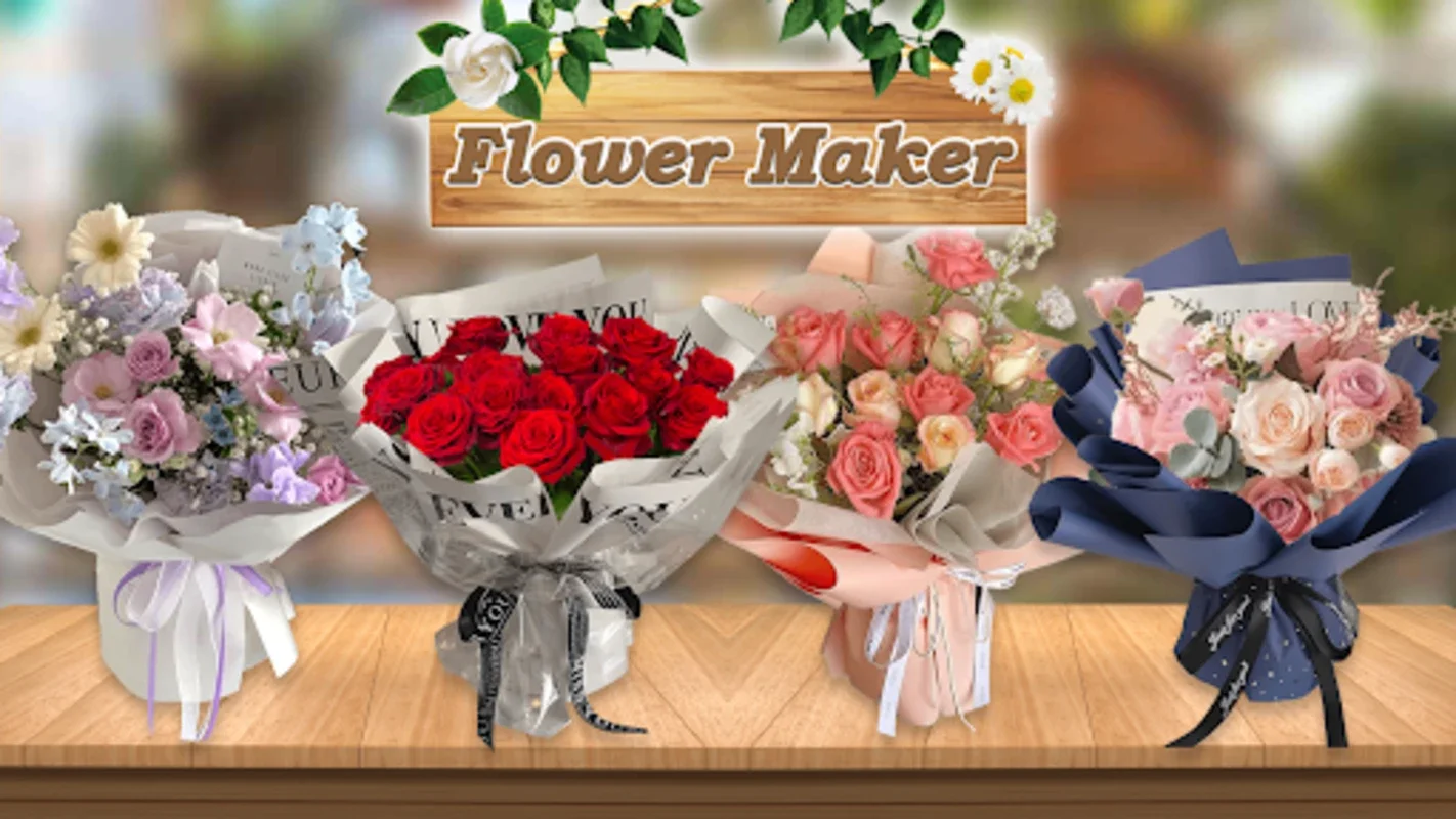 Flower Maker Game: Valentine for Android - Craft DIY Bouquets