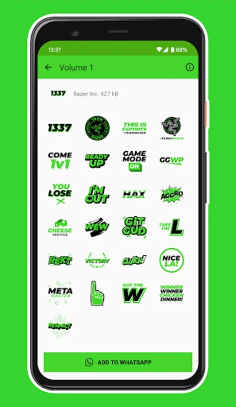 Razer Stickers for Android - No Downloading Needed, Just Enjoy