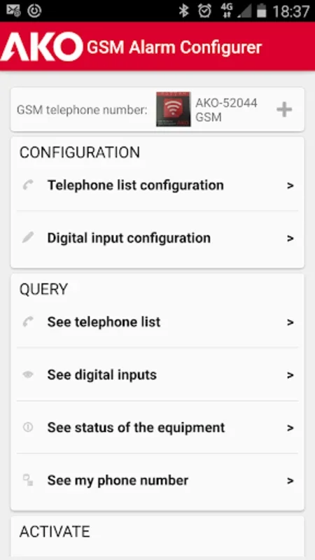 AKO SMS Alarm Configurer for Android - Streamlined Alarm Setup