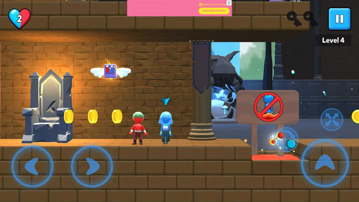 Water & Fire Stickman 3D for Android: Engaging 3D Gameplay