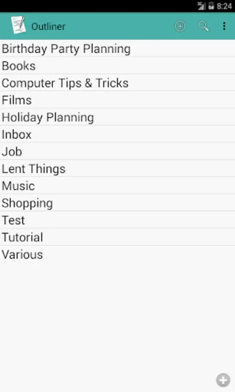 Outliner for Android - Organize Your Life Easily
