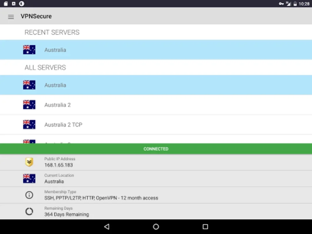 VPNSecure for Android - Secure Global Browsing