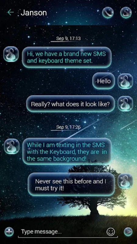 Starry for Android - Transform Your GO SMS