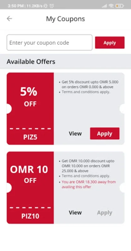 Pizza Hut Oman for Android - Order Pizzas with Ease