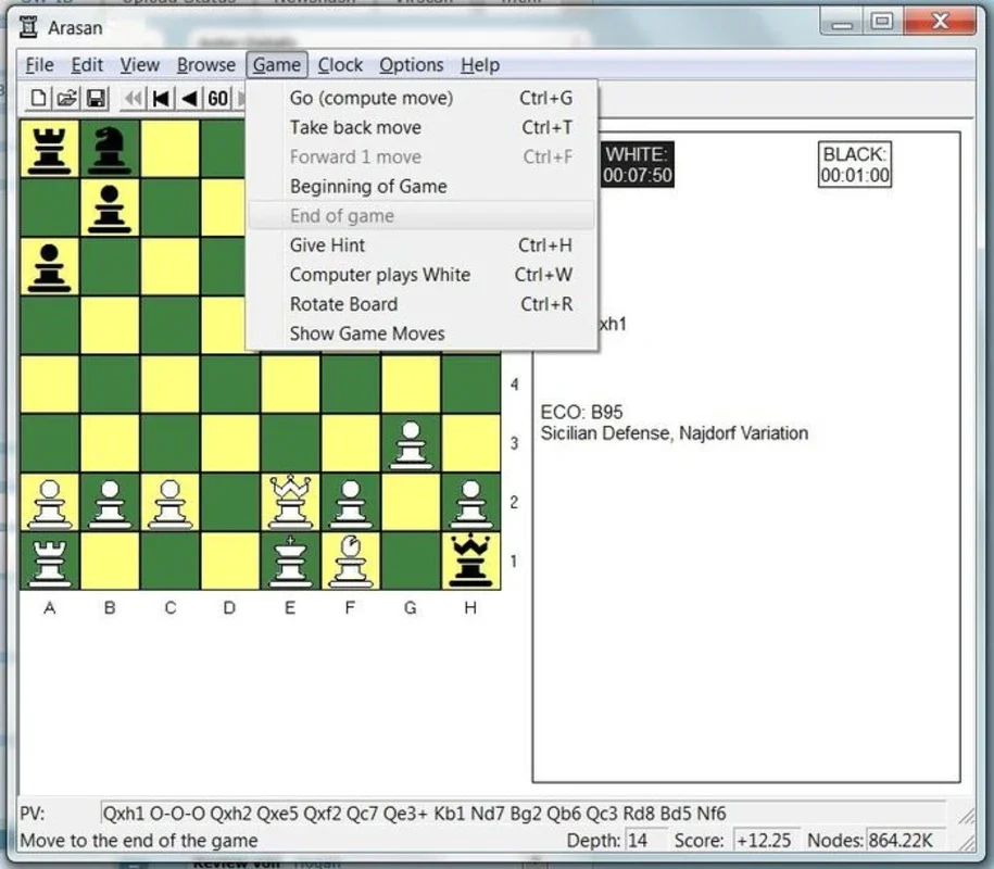 Arasan for Windows - Quick and Customizable Chess Game