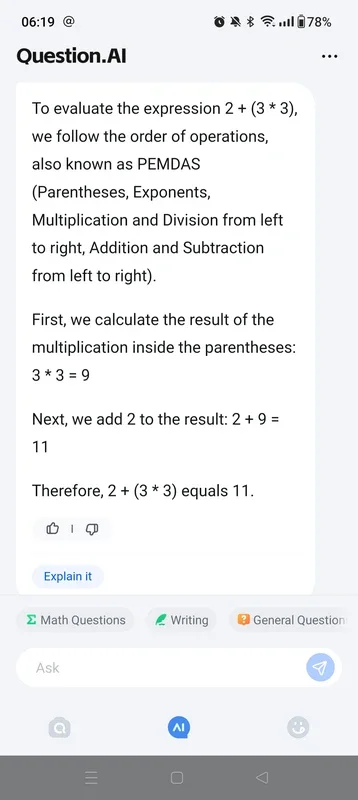 Question.AI for Android: Solve Problems and More