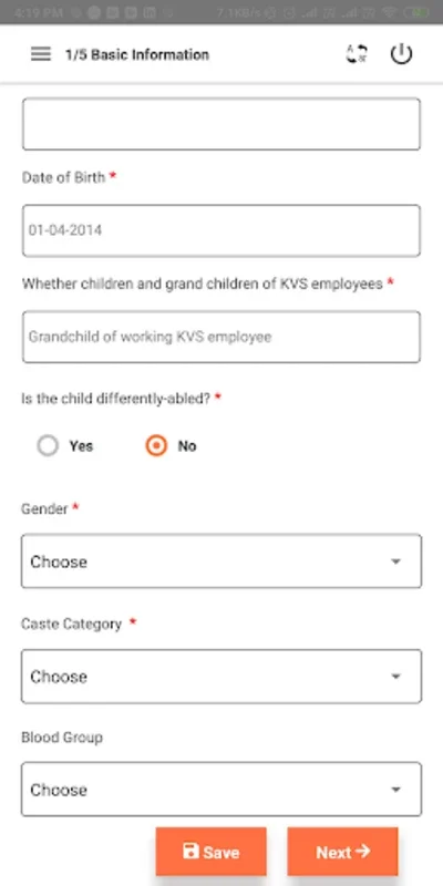 KVS Bal Vatika Admission 23-24 for Android - Streamline Admissions