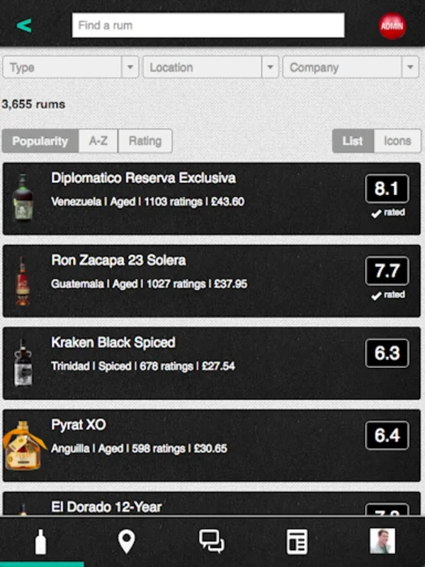 Rum Ratings - The World's Larg for Android: Explore Global Rums